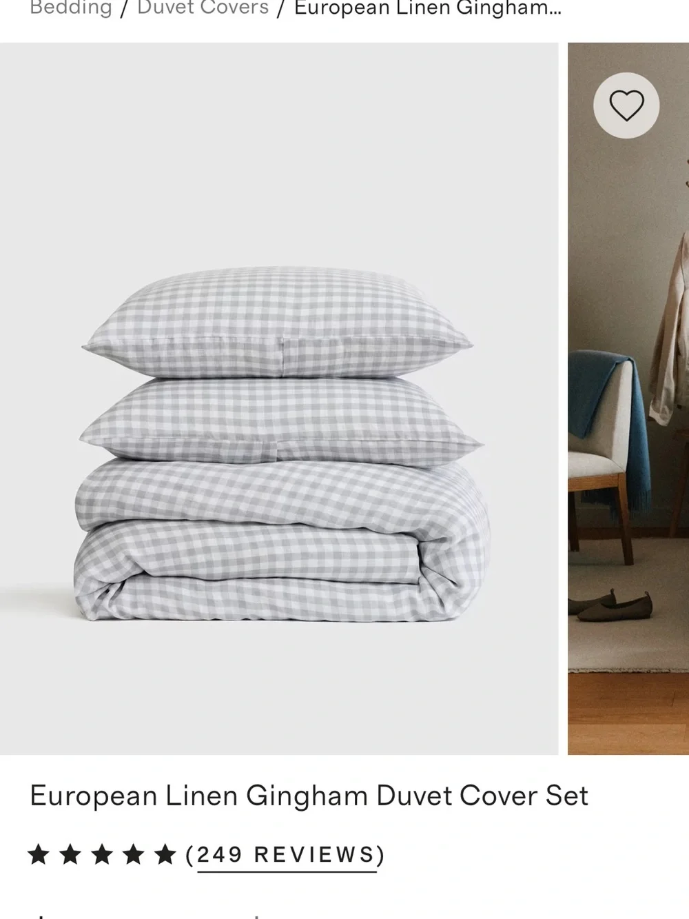 Quince linen bedding